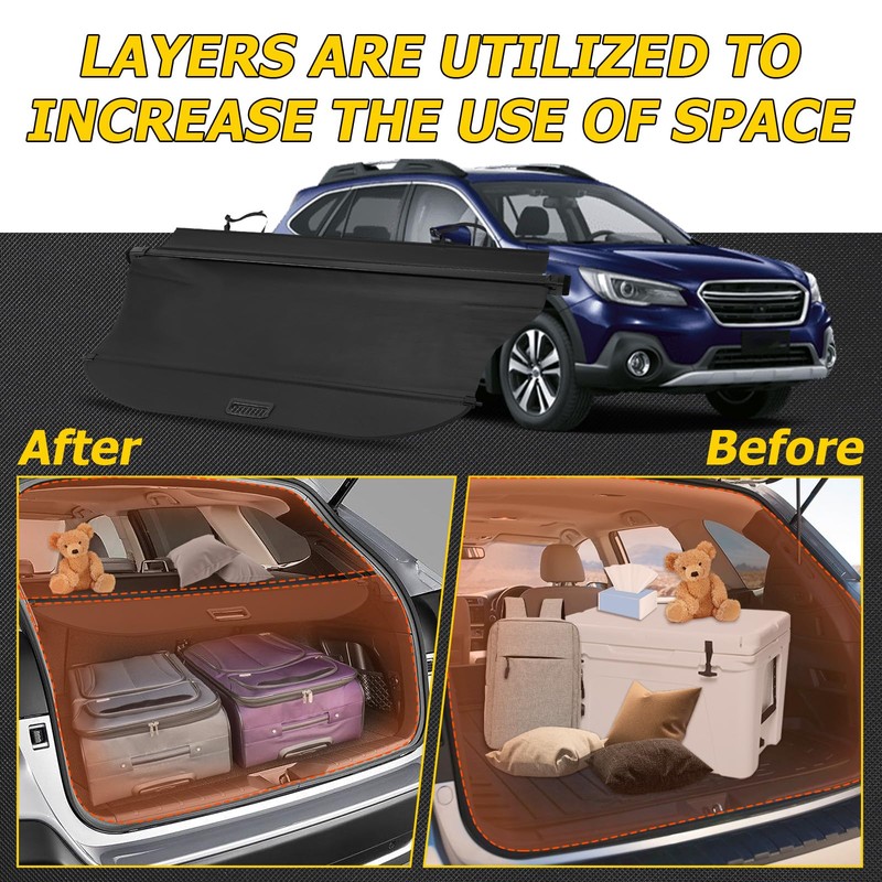 AUXMART for Subaru Outback Cargo Cover 2015 2016 2017 2018