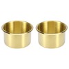 X AUTOHAUX 2pcs Stainless Steel Cup Drink Holder Insert Gold