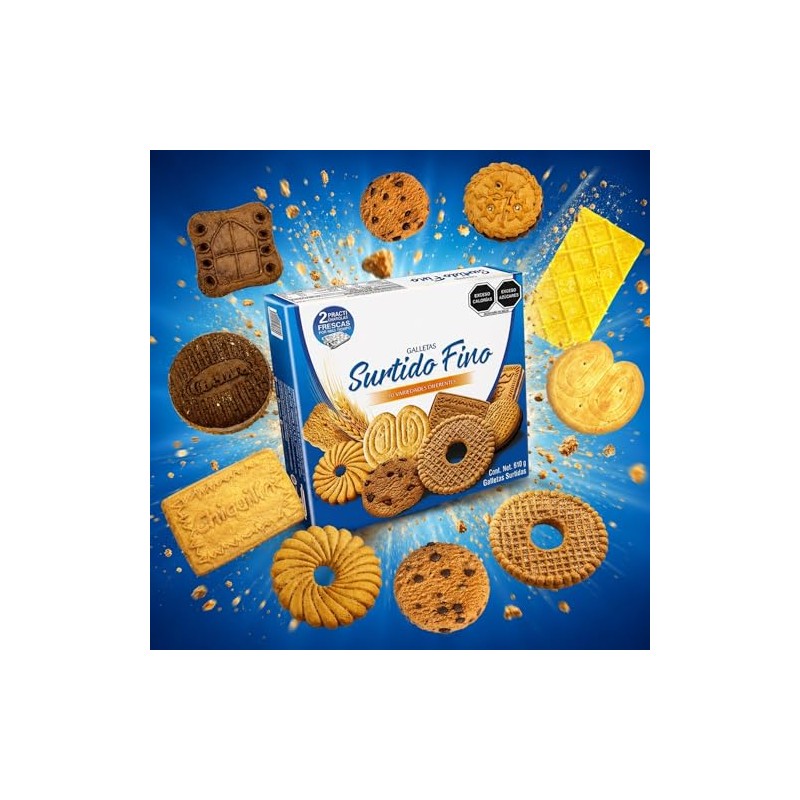 3 PACK Galletas Surtidas – Surtido fino, Clásico y Abanico,