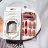 GlamRays 24 Pieces Medium White French Tip Press on Nails