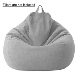 Bean Bag Cover Cotton Linen Cover 100 x 120 cm - Sofa Cover for Bean Bag with Zipper without Filling