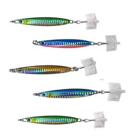 Fish WOW! 5pcs 1.5oz Colt Sniper jigs 42g coltsniper jig with a 3561D-DT MUSTAD 3X Strong Forge High Carbon Steel Treble Hook Mix Colors