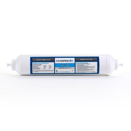 Hydronix ICF-10Q/3 Inline Post Activated Carbon Water Filter Replacement Cartridge with 1/4-Inch Quick Connect for Refrigerator, Ice Maker, RO Reverse Osmosis System, 2000 Gallons (3 Pack)