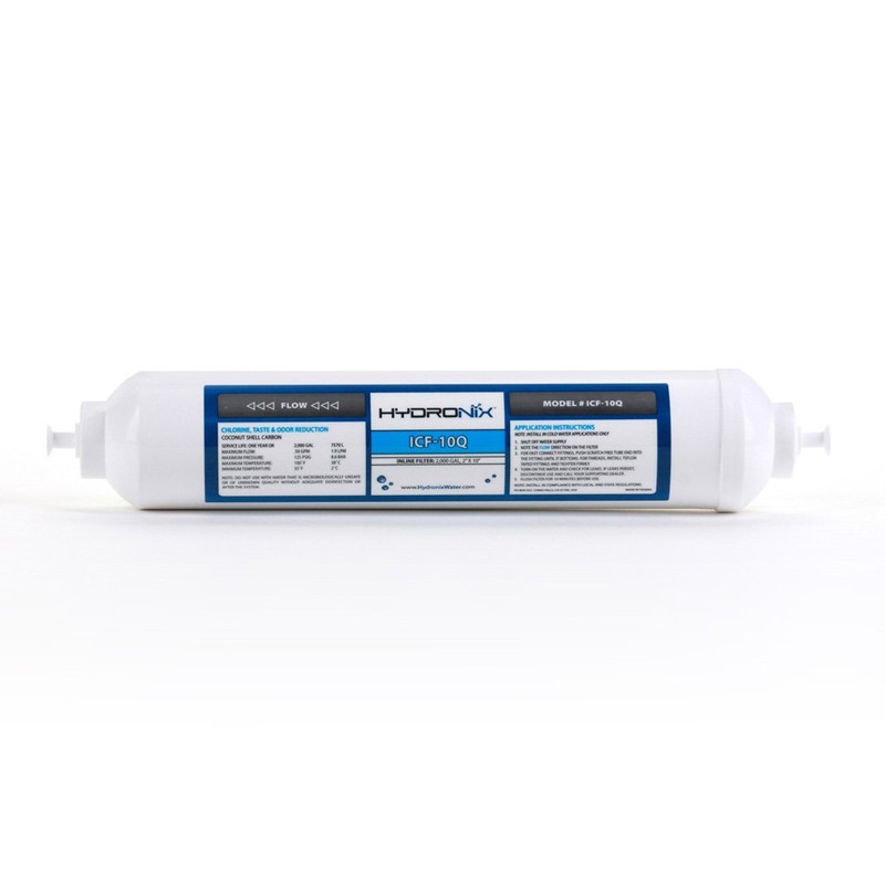 Hydronix ICF-10Q/3 Inline Post Activated Carbon Water Filter Replacement Cartridge