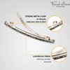 French Amie Long and Thin Handmade Celluloid Black White Opera