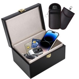 BBWELL Keyless Go Protection Car Key Box, Faraday Box & Faraday Protective Case (Pack of 2) for Secure Protection, Key Bag, Key Case, Key Case, Car Key Safe