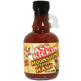 ASS KICKIN' Moonshine Jalapeno Pepper Hot Sauce Mash 9.5oz - Try if you dare! – Perfect Gourmet Gift for the Hot Sauce Fan - Great for Making Hot Sauce