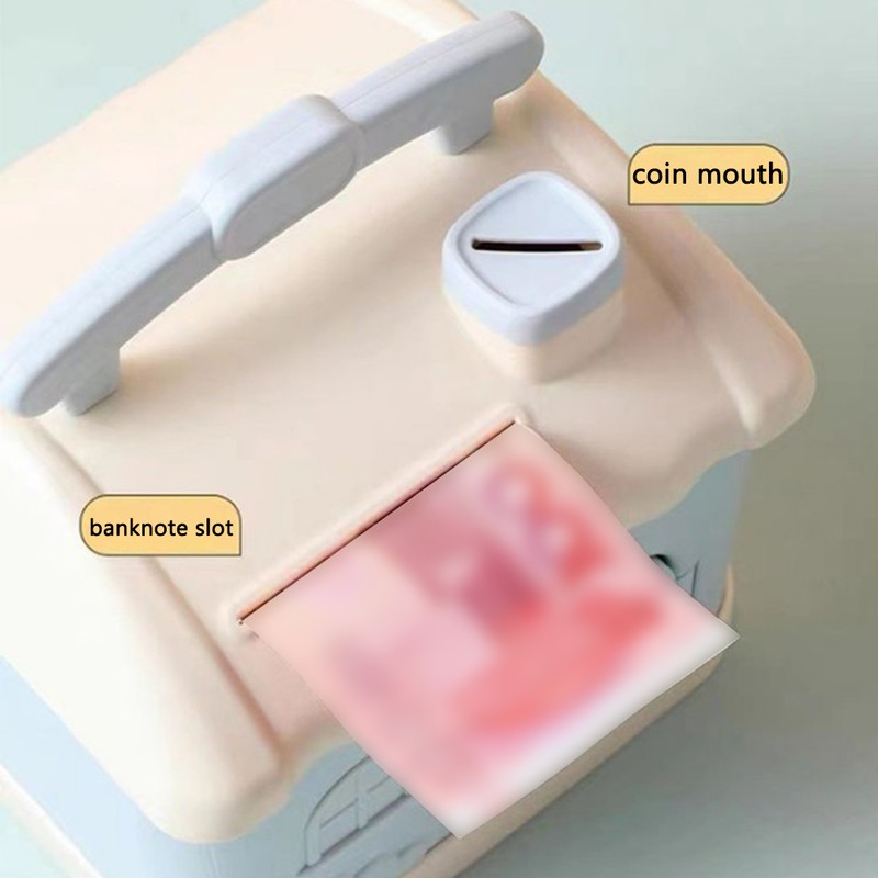 Cartoon House Piggy Bank with 3D Sticker DIY Storage Money