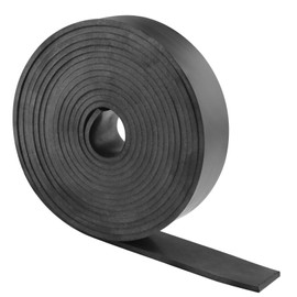 VUAOHIY Neoprene Rubber Sheet, Solid Rubber Seal Strips for DIY Gasket Materials, Oil-Resistance, Sound Reduce and Anti-Slip for Flooring, Pads, Bumpers, Supports(1In x 1/8In x 10Ft)