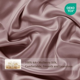 THXSILK 1 Pcs Silk Flat Sheet, 100% 6A+ Top Grade Mulberry Silk Bed Sheet, Ultra Soft Pure Mulberry Silk Bedding Durable (Twin, Purple)