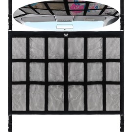 Gepäcknetz Auto, Gepäcknetz Autodach, Gepäcknetz Wohnmobil, Auto Deckennetz, Auto Camping Zubehör, Gepäcknetz Auto mit Einstellbar, für die Meisten Fahrzeugtypen 80X55cm