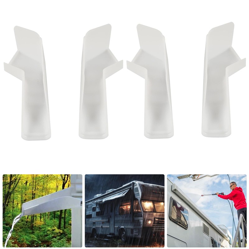 BOROCO 4pcs RV Gutter Spouts Left and Right Side RV