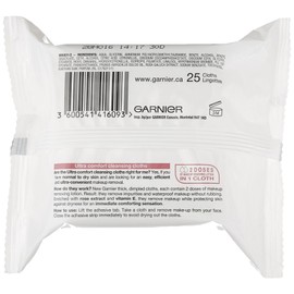 Garnier Fresh Dry Skin Cloths for Normal to Dry Skin. Waterproof Makeup Remover, with Vitamin E and Rose Extract, 25-Count