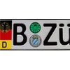 German Euro Plate with German Flag & Coat of Arms