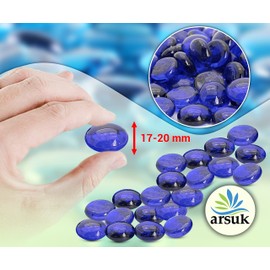 Round Decorative Pebbles / Stones In 6 Different Colors (Dark Blue)