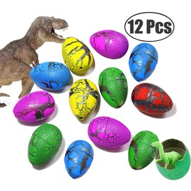 12 Pcs Hatching Dragon Egg Toys for Kids Colorful Crack Dinosaur Eggs Toy as Party Filler