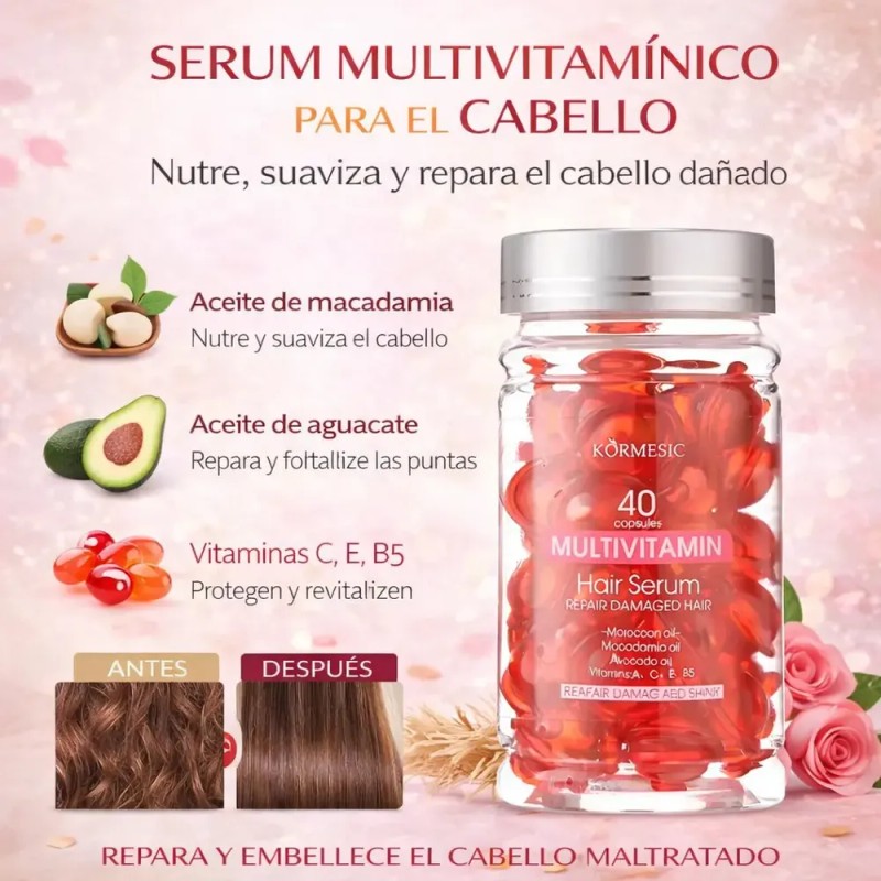 Cápsulas Multivitaminas Reparadoras De Cabello Körmesic 40