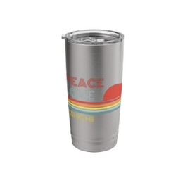 Peace Love Kimchi Retro Vintage Stainless Steel Insulated Tumbler