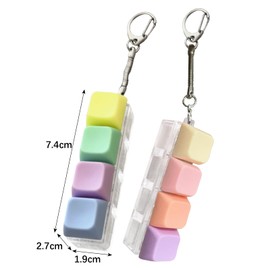 CHUNLINLAODA 2 Stück Tastatur Fidget Spielzeug, Fidget-Schlüsselanhänger in 4 Farben, Tastatur Fidget Klicker, Lustig Button Fidget Spielzeug zur Dekompression Dekoration (A)