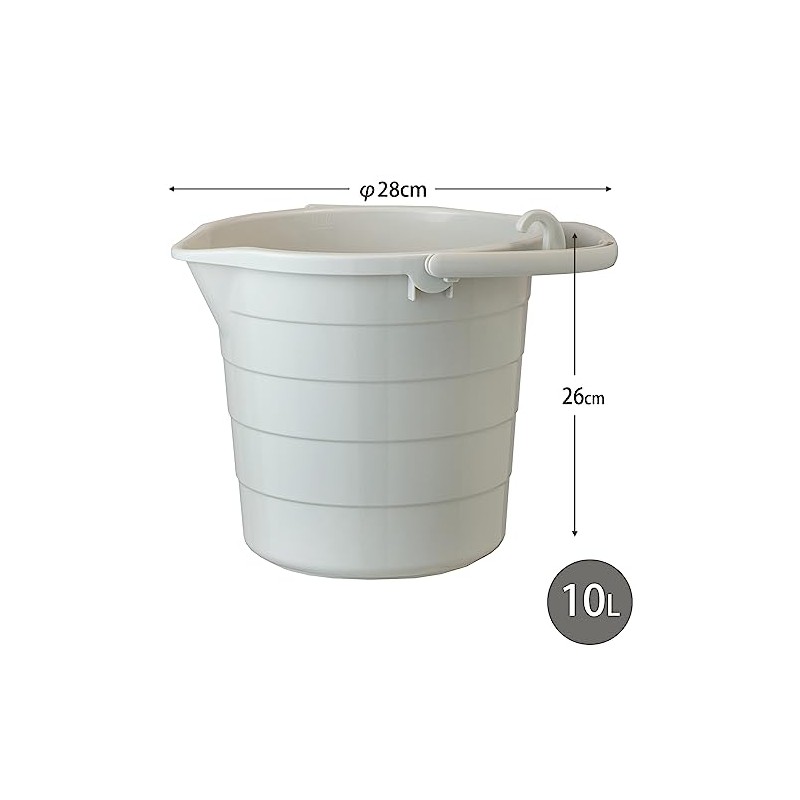 Heiwa Kougyou Pigeon Bucket 10L Milk Tea Beige