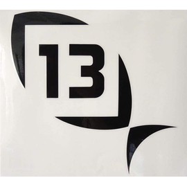 13 FISHING - Decal Black Medium - 9"x9" - D2M