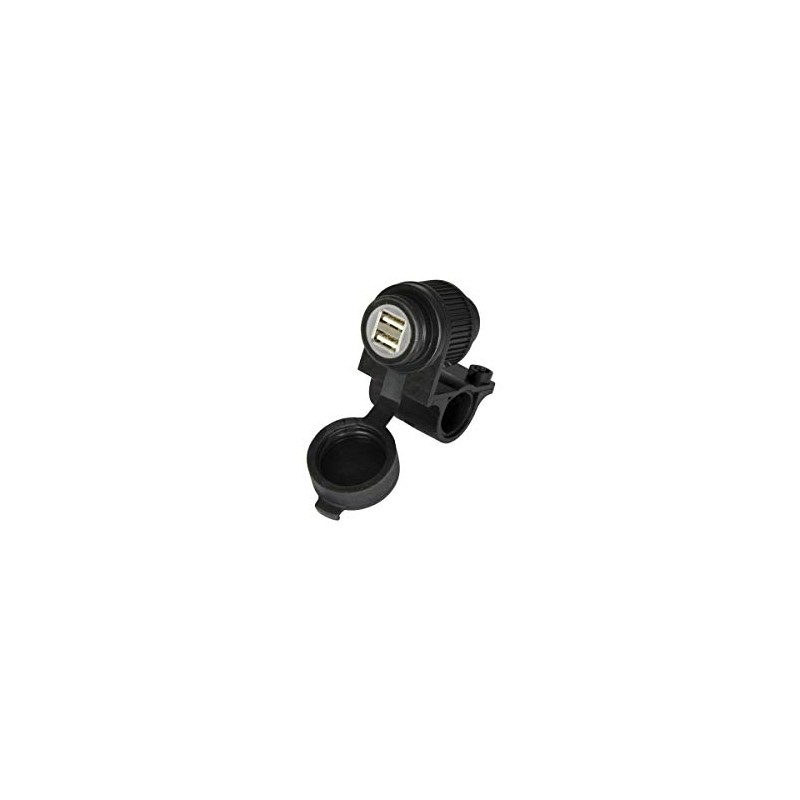 Oxford - Weatherproof Dual Port USB Charger (5V 2Amp) Black