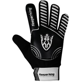 Keeperking Goalkeeper Gloves Children, Boys and Girls, Junior Football Gloves Football Player Gloves for Boys Goalkeeper Gloves (7, Black/Black)