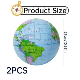 Pack of 2 Water Balls, Inflatable Globe, Inflatable Water Ball, Children's Water Balls, Inflatable Beach Football, Inflatable Balls, for Swimming Pool, Swimming Ball, Beach Ball, Water Balloons 30 cm