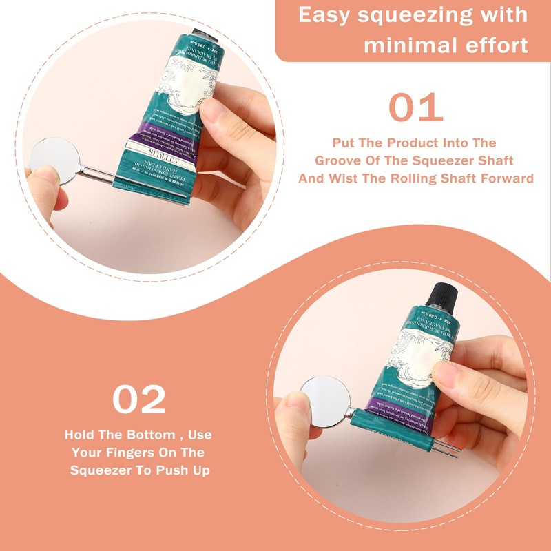 3Pcs Stainless Steel Toothpaste Tube Squeezer, Round Toothpaste Squeezers, Metal