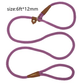 Soft Paracord Rope Slip Lead Dog Leash for Large Dogs, Easy to Use Dog Lead Collar Combo