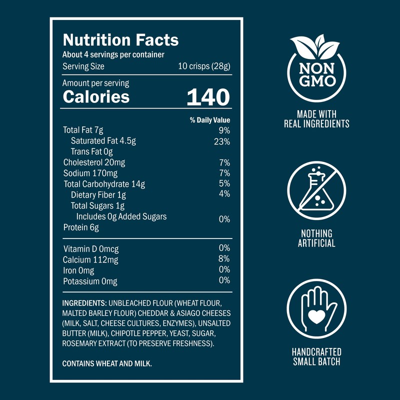 John Wm. Macy - Chipotle & Cheddar CheeseCrisps - Hand