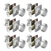 STARPY 6 Pack Brushed Nickel Door Knobs with Square Rosette,Pismo