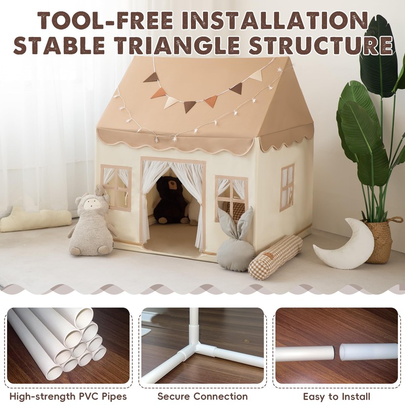 Duwenem Kids Tent with Basic Mat Large Kids Playhouse Indoor