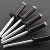 Linkup 350pcs pack 1/8" x 1/4" Black pop blind Rivets,