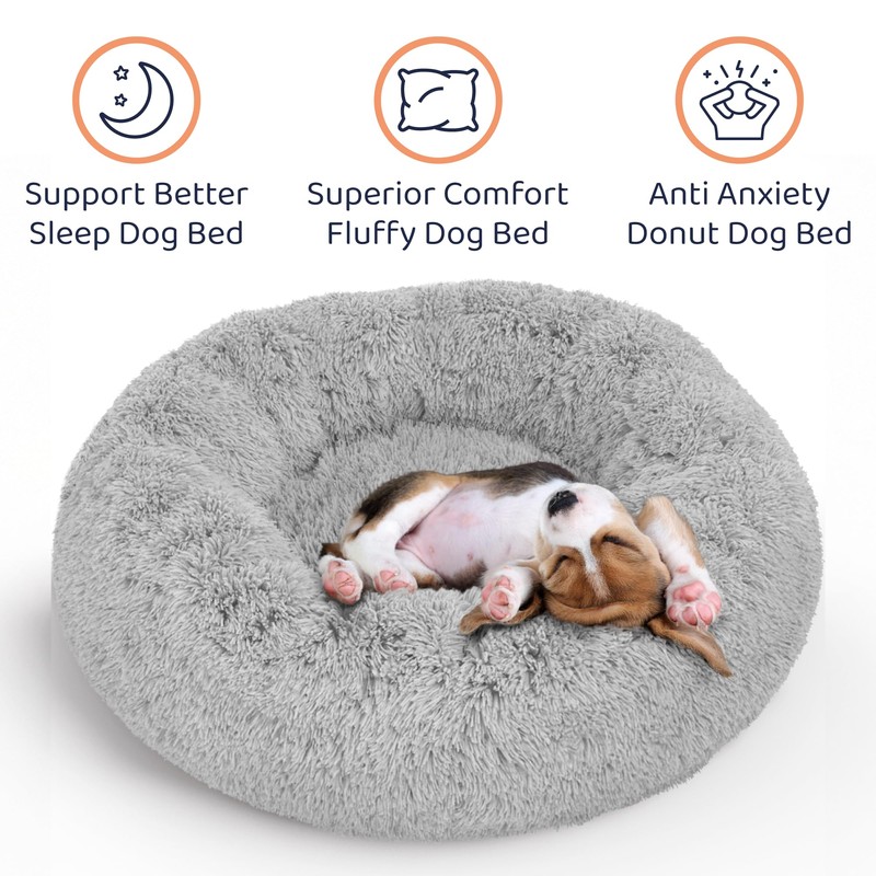 Donut Dog Bed - Premium Comfort for Anxiety Relief -