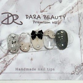 Dara Beauty November Art of the MonthRibbon Bear Nail❣ - Nail Glue / 다라뷰티 11월 이달의아트리본 곰돌이네일❣ - 네일글루