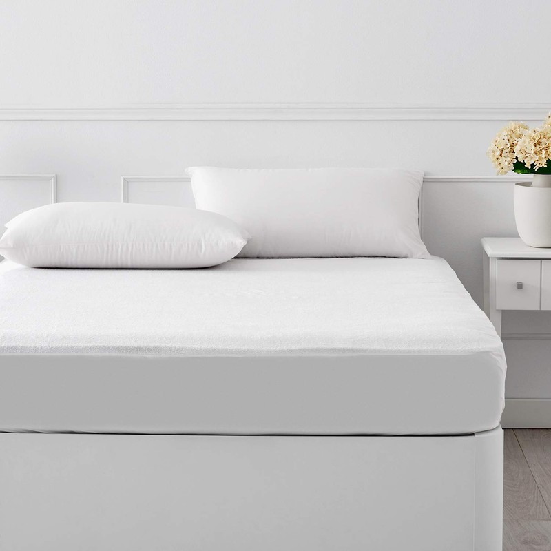 Pikolin Home Mattress Protector, 80% Cotton, 20% Polyester, White, 140