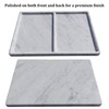 11.81"x7.87" Marble Vanity Tray with Dual Compartments – Catchall Organizer