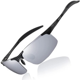 DUCO 8177 Men’s Sunglasses, Polarized Sports Sunglasses, UV400, AL-MG Alloy, Ultra Lightweight Sunglasses for Driving, Cycling, Fishing, Running, Golf, Extra large