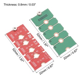 MECCANIXITY 4Pcs M2+ M.2 NGFF/NVME Length Extend Adapter 2230, 2242, 2260, 2280 Multipurpose SSD Extension Bracket Card Plate PCB Board for PC Computer Case Red Green