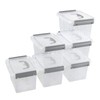 Farmoon 3.5 Quart Clear Storage Bin, Small Plastic Stackable Box/Cotainer