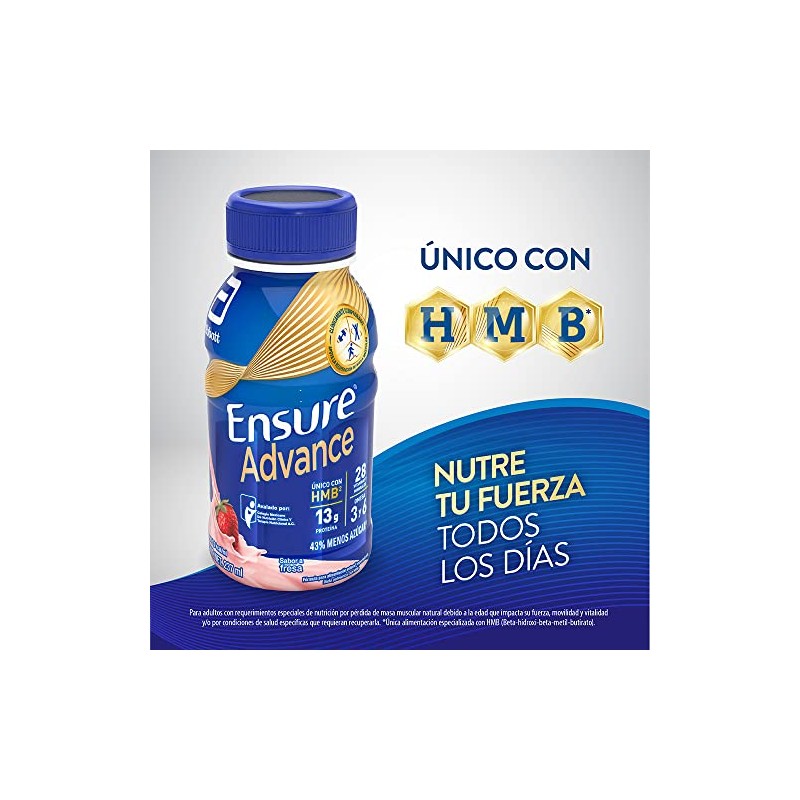 Ensure Advance Multisabor 10 Fresa 2 Vainilla 237 Ml (12