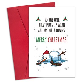 Ogeby Funny Christmas Card with Envelopes, Hilarious Christmas Card for Boyfriend Husband Wife Girlfriend Partner Couples, Cute Boyfriend Mom Dad Sister Friend Grandma Merry Christmas Gifts