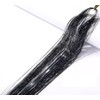 Sparkly 3D Hair Tinsel Glitter Synthetic Heat Resistant Extensions (Black)