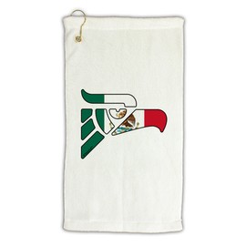 TOOLOUD Hecho en Mexico Eagle Symbol - Mexican Flag Micro Terry Gromet Golf Towel 16 x 25 inch