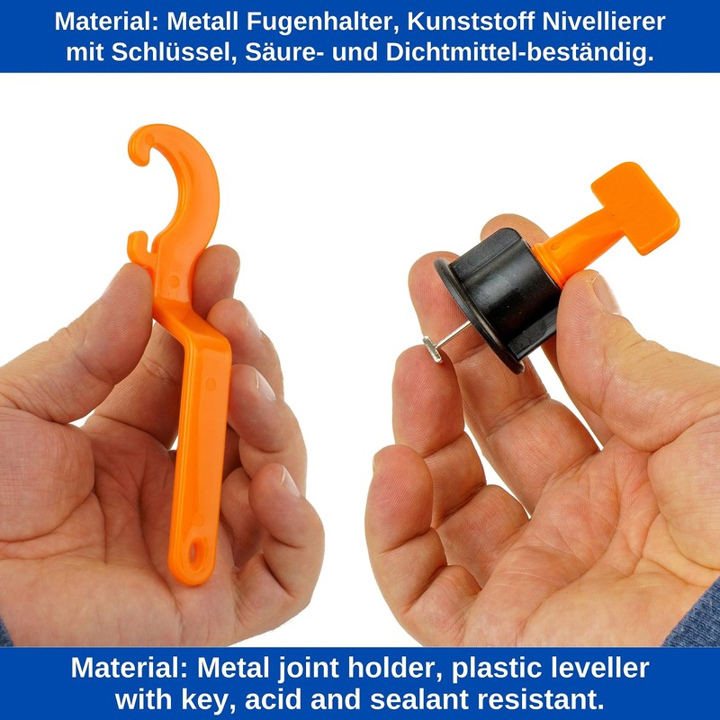 Tile Levelling System, Pack of 100, for 1.5-8 mm Joint