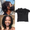 Vecago 6 inch 50 Strands Loc Extensions Human Hair, 0.4cm