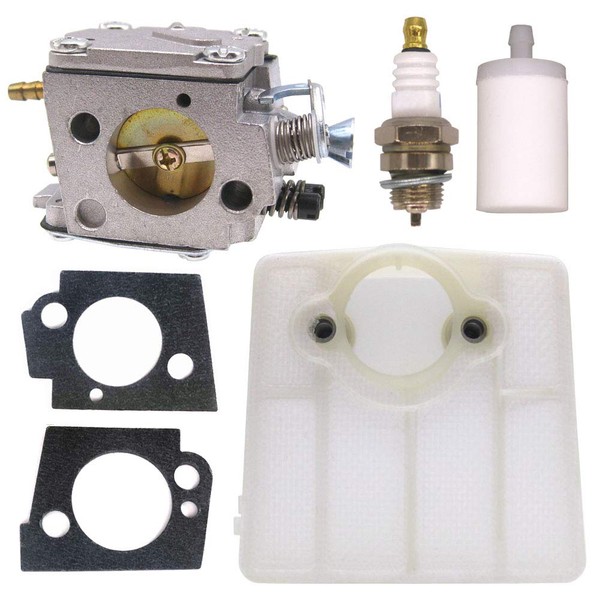 FitBest Carburetor with Air Filter Fuel Filter Fits Husqvarna 61 266 268 272 272XP Chainsaw Carb