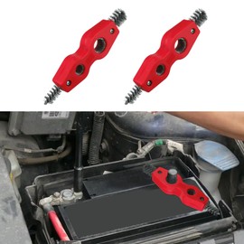 2PCS 4 in 1 Car Battery Cleaning Brush, Battery Terminal Cleaner, Copper Pipes Cleaner Brush Tool, Universal Interior and Exterior Battery Terminals Machine Parts Anti-Corrosion Battery Terminals