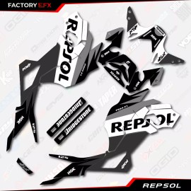 Factory EFX Gray Repsol Graphic Sticker kit fits Honda Grom 2017 2018 2019 2020 MSX125   1